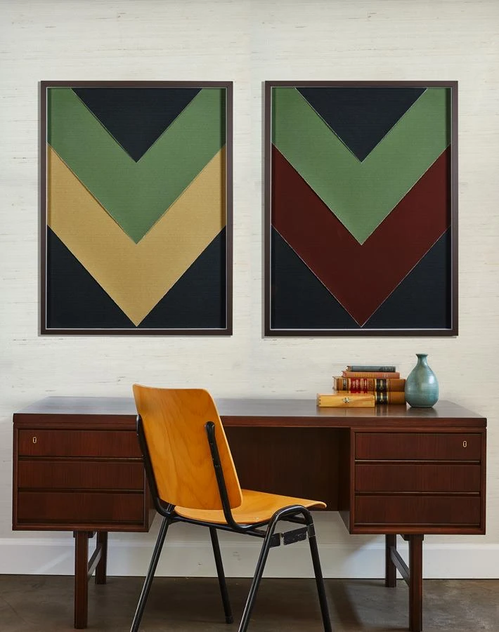 'Sand Chevron' Framed Art By Artshoppe 4 'Sand Chevron' Framed Art By Artshoppe - Image 2