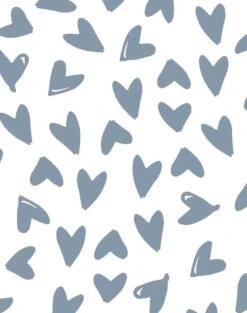 'Hearts' Wallpaper By Sugar Paper - French Blue On White 7 'Hearts' Wallpaper By Sugar Paper - French Blue On White -Wallpaper Store ScatterHearts hires4web blue on white A detail 2060a955 62b3 44f0 8884 c529de222108