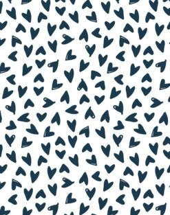 'Hearts' Wallpaper By Sugar Paper - Navy On White -Wallpaper Store ScatterHearts hires4web navy on white de316db8 feaa 4d96 955f e72881091975