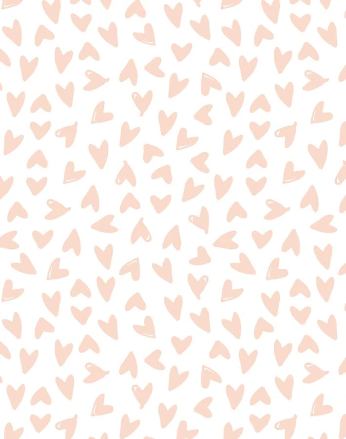 'Hearts' Wallpaper By Sugar Paper - Pink On White 3 'Hearts' Wallpaper By Sugar Paper - Pink On White