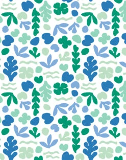 'Small Sea Garden' Wallpaper By Tea Collection - Azure / Aqua