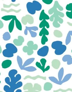 'Small Sea Garden' Wallpaper By Tea Collection - Azure / Aqua -Wallpaper Store SeaGarden Small Azure Aqua detail
