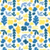 'Small Sea Garden' Wallpaper By Tea Collection - Gold / Blue -Wallpaper Store SeaGarden Small Gold Blue design