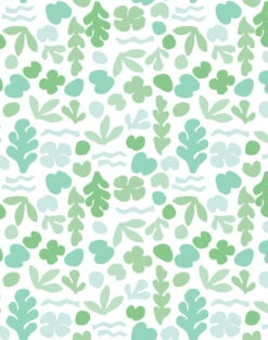 'Small Sea Garden' Wallpaper By Tea Collection - Seafoam