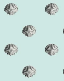'Seashell' Wallpaper By Wallshoppe - Seafoam