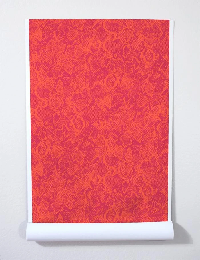 'Serpentine' Wallpaper By Wallshoppe - Persimmon 4 'Serpentine' Wallpaper By Wallshoppe - Persimmon - Image 2
