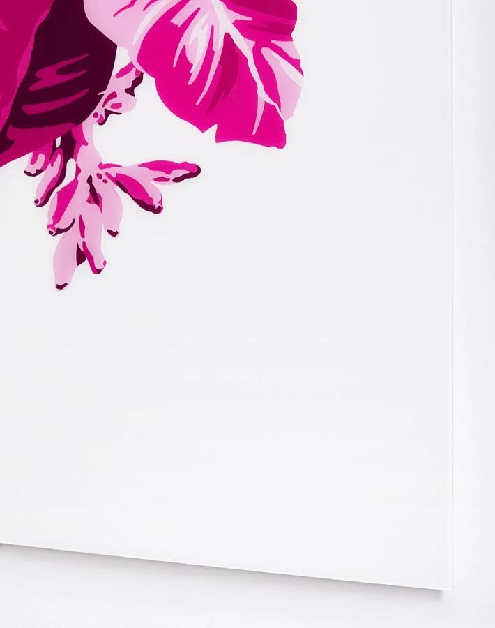 'Shades Of Pink Palm Small' Acrylic Art By Artshoppe 5 'Shades Of Pink Palm Small' Acrylic Art By Artshoppe - Image 3