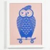 'Skate Owl' Framed Art By Tea Collection