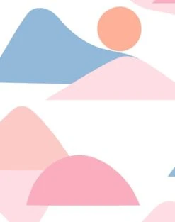 'Slopes' Wallpaper By Tea Collection - Bubblegum -Wallpaper Store Slopes Bubblegum detail