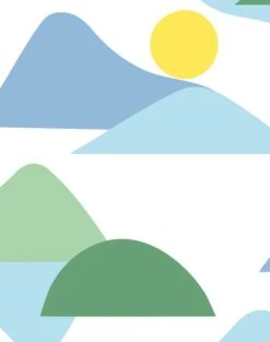 'Slopes' Wallpaper By Tea Collection - Green -Wallpaper Store Slopes Green detail