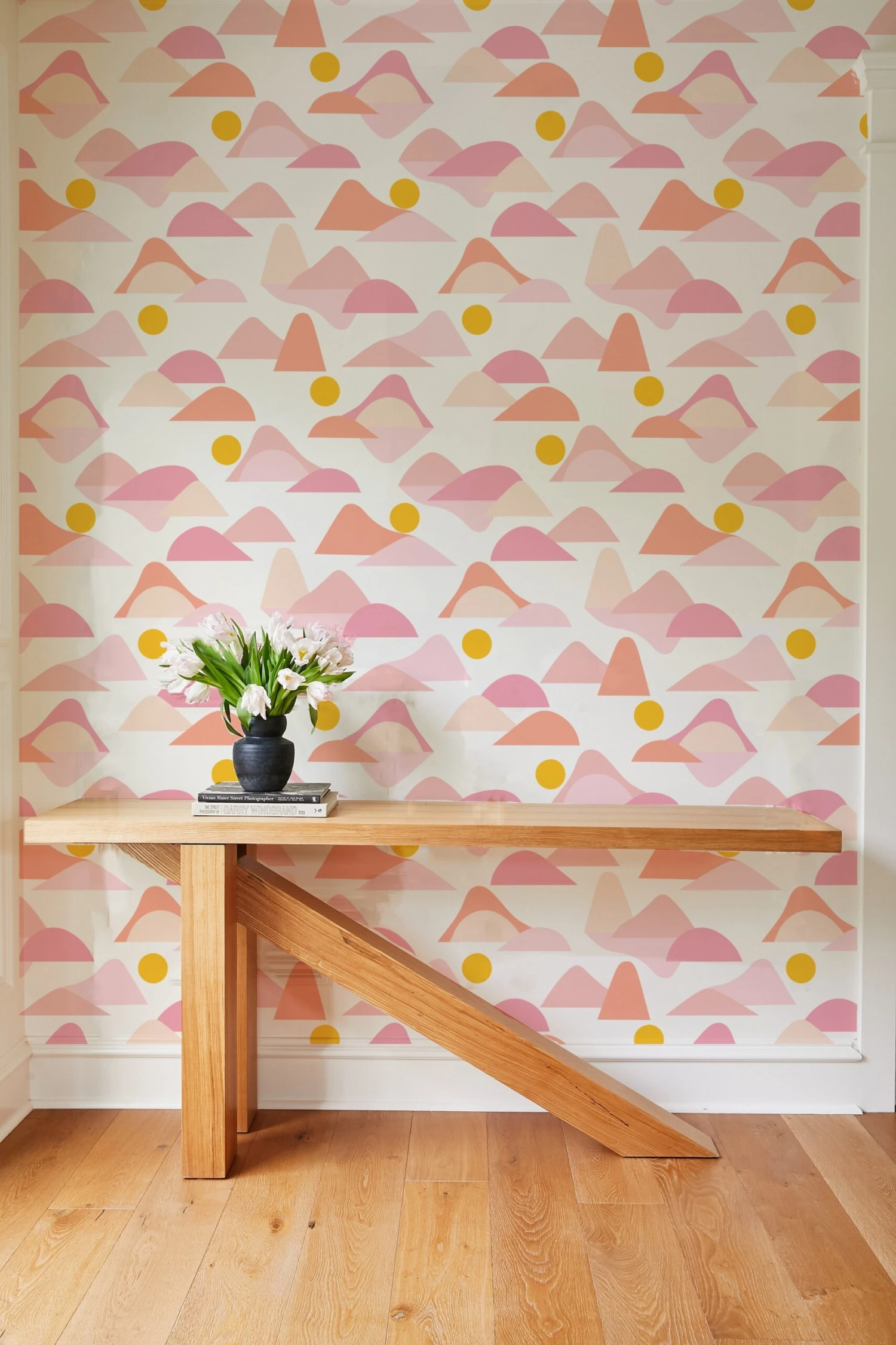 'Slopes' Wallpaper By Tea Collection - Pink 4 'Slopes' Wallpaper By Tea Collection - Pink - Image 2