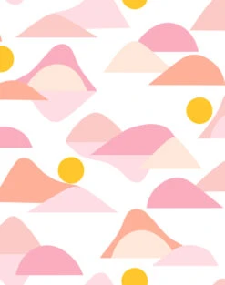 'Slopes' Wallpaper By Tea Collection - Pink