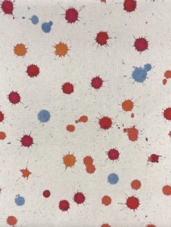 'Fabric By The Yard - Splattered - Berry Sky On Raw Canvas -Wallpaper Store Splattered Berry Sky on Raw Canvas Design