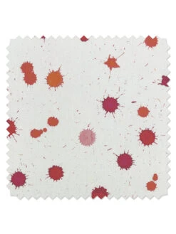 'Fabric By The Yard - Splattered - Watermelon Creamsicle On Organic Twill