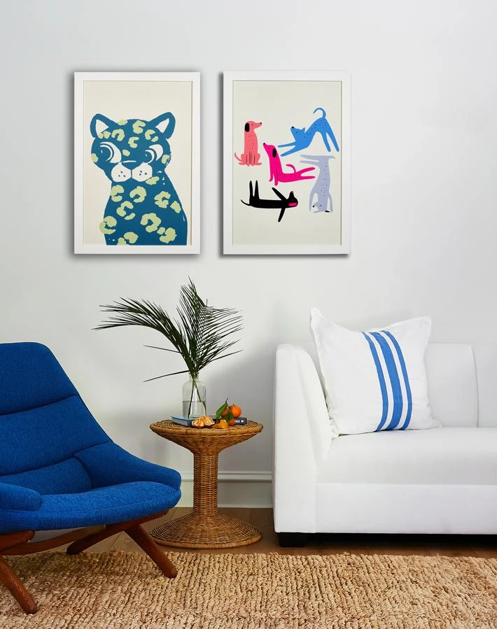 'Spotted Cat' Framed Art By Tea Collection 4 'Spotted Cat' Framed Art By Tea Collection - Image 2