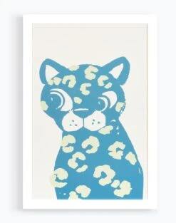 'Spotted Cat' Framed Art By Tea Collection