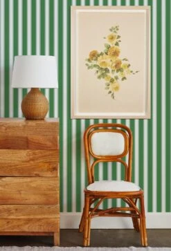 'Spring Roses' Framed Art By Artshoppe -Wallpaper Store Spring Roses Ojai Stripe RS