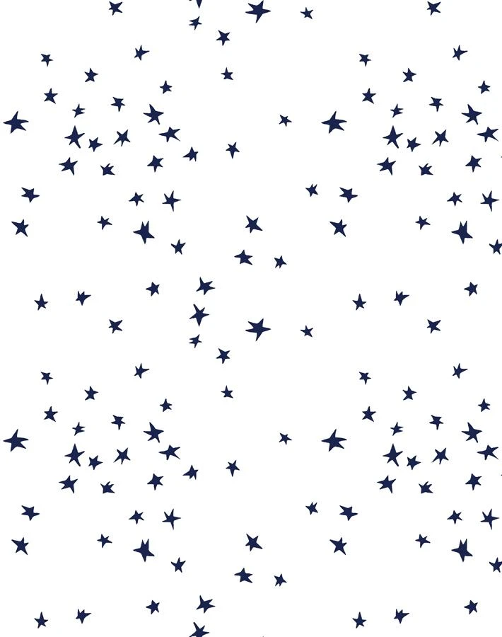 'Star' Wallpaper By Clare V. - Navy / White 3 'Star' Wallpaper By Clare V. - Navy / White