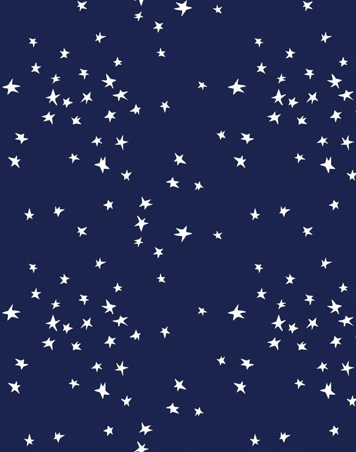 'Star' Wallpaper By Clare V. - Navy 3 'Star' Wallpaper By Clare V. - Navy