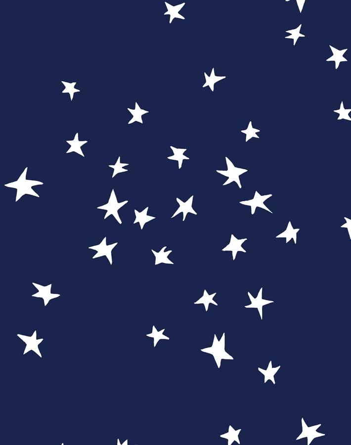 'Star' Wallpaper By Clare V. - Navy 5 'Star' Wallpaper By Clare V. - Navy - Image 3