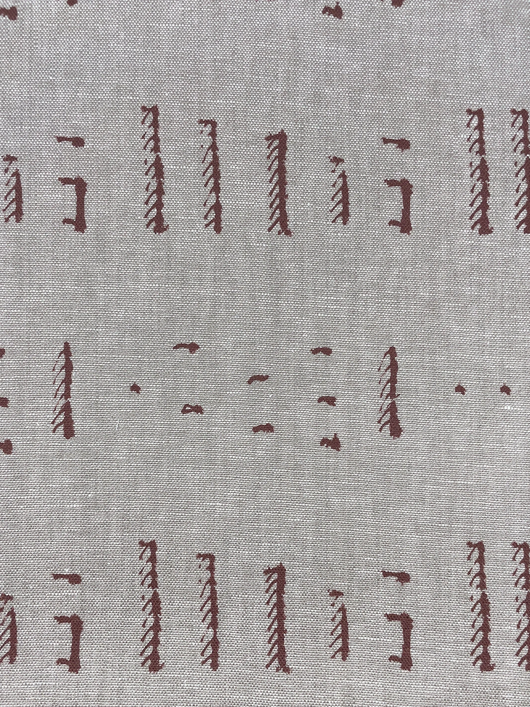 'Fabric By The Yard - Stitch - Rust On Flax Linen 4 'Fabric By The Yard - Stitch - Rust On Flax Linen - Image 2