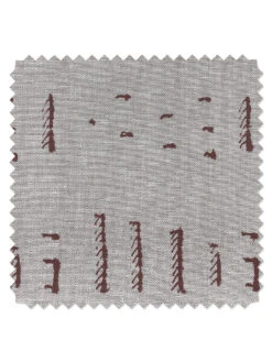 'Fabric By The Yard - Stitch - Rust On Flax Linen