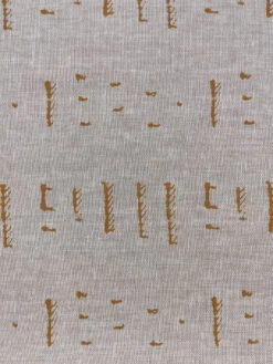 'Fabric By The Yard - Stitch - Terracotta On Flax Linen -Wallpaper Store Stitch Terracota Flax Linen Design