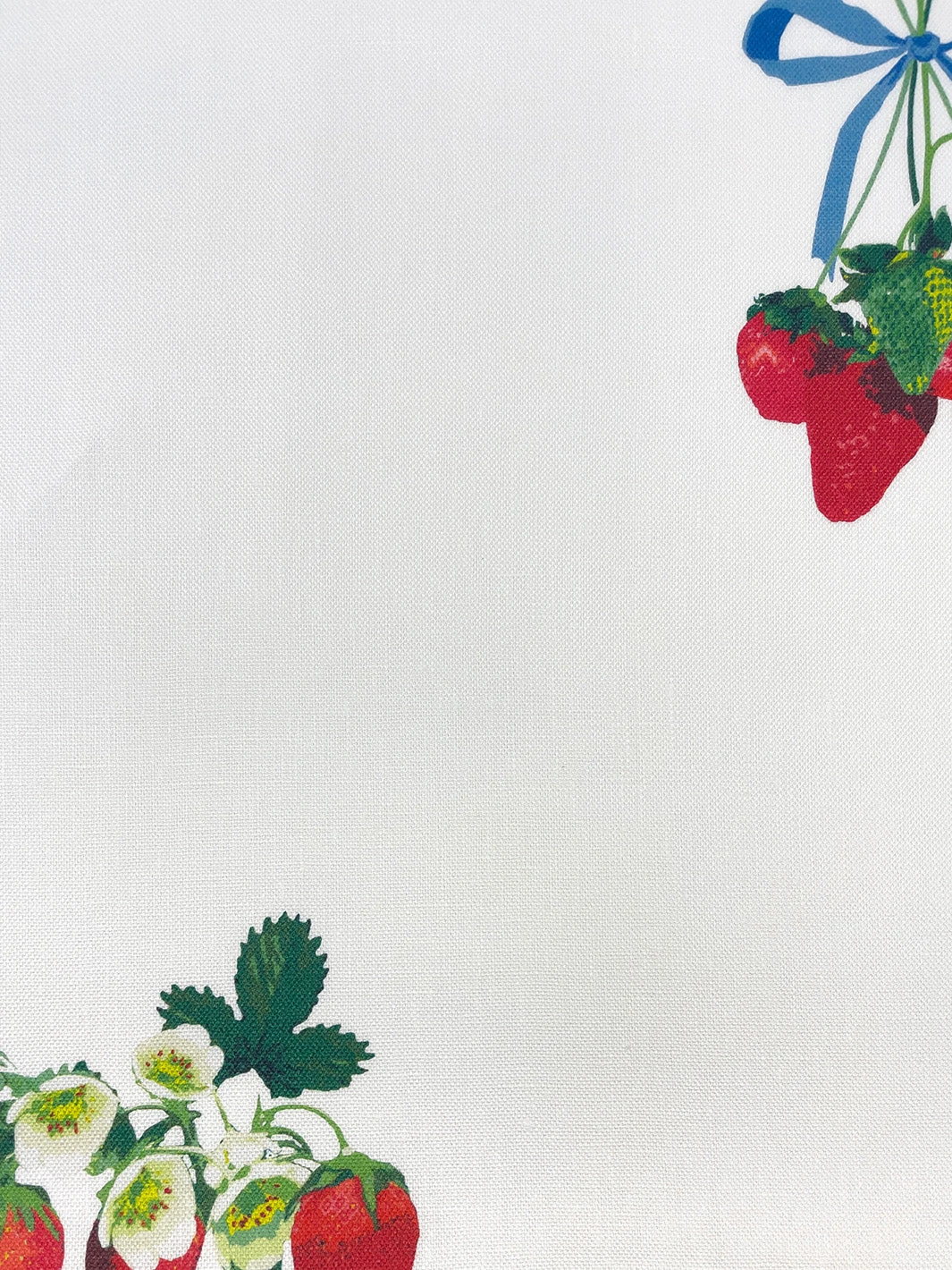 'Fabric By The Yard - Strawberry Is My Jam - Natural On Linen 4 'Fabric By The Yard - Strawberry Is My Jam - Natural On Linen - Image 2