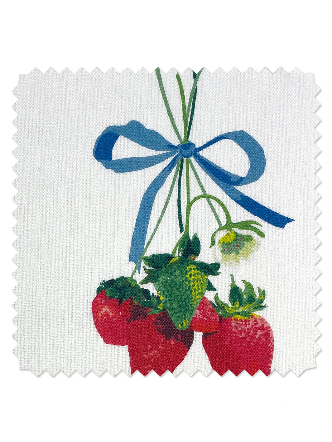 'Fabric By The Yard - Strawberry Is My Jam - Natural On Linen 3 'Fabric By The Yard - Strawberry Is My Jam - Natural On Linen