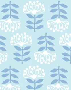 'Stylized Papyrus' Wallpaper By Tea Collection - Pale Blue 7 'Stylized Papyrus' Wallpaper By Tea Collection - Pale Blue -Wallpaper Store StylizedPapyrus Pale Blue detail