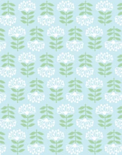 'Stylized Papyrus' Wallpaper By Tea Collection - Sky
