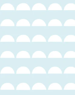 'Sun Tile' Wallpaper By Tea Collection - Pale Blue