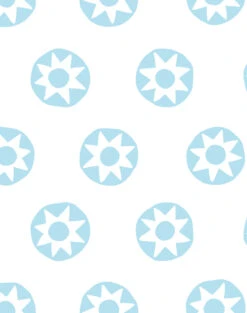 'Sun Dial' Wallpaper By Tea Collection - Baby Blue