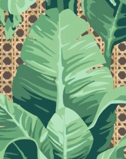 'Sunnylands Palm' Wallpaper By Nathan Turner - Chocolate -Wallpaper Store Sunnylands Palm Chocolate for web WS detail