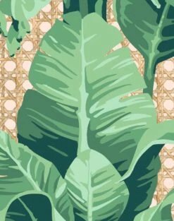 'Sunnylands Palm' Wallpaper By Nathan Turner - Peach -Wallpaper Store Sunnylands Palm Peach for web WS detail