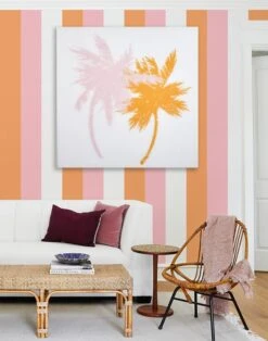 'Sunset Palm Trees Large' Acrylic Art By Artshoppe 7 'Sunset Palm Trees Large' Acrylic Art By Artshoppe -Wallpaper Store Sunset Palm Trees Cross the Line Sorbet RS
