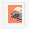 'Sunset Jeep' Framed Art By Tea Collection