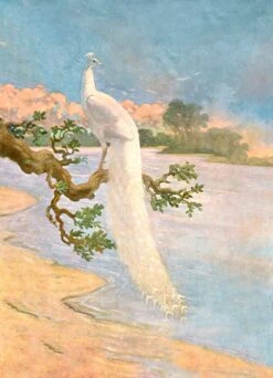 'White Peacock' Removable Mural