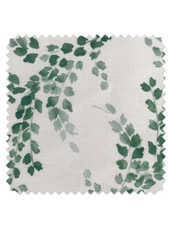 'Fabric By The Yard - Sweet Caroline - Green On Linen