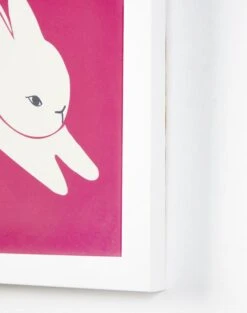 'Swoosh Bunny' Framed Art By Tea Collection -Wallpaper Store Swoosh Bunny by Tea Collection Detail