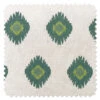'Fabric By The Yard - Tangier Medallion - Green On Raw Canvas