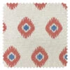 'Fabric By The Yard - Tangier Medallion - Peach On Raw Canvas -Wallpaper Store Tangier Medallion Peach Raw Canvas Detail
