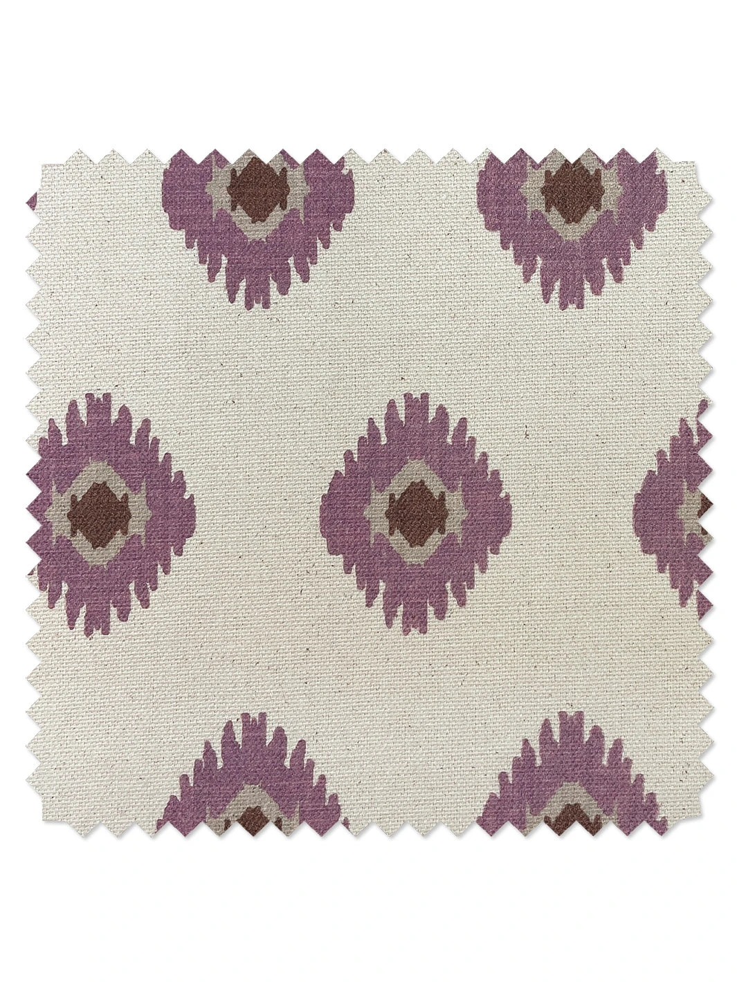 'Fabric By The Yard - Tangier Medallion - Plum On Raw Canvas 3 'Fabric By The Yard - Tangier Medallion - Plum On Raw Canvas