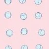 'Tennis Balls' Wallpaper By Clare V. - Pink -Wallpaper Store Tennis Balls p1 Product 5c4ef42a f0b1 42e5 8793 294f46b77ffc