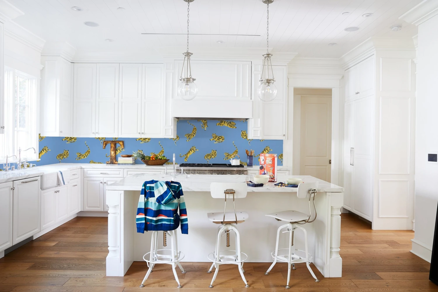 'Tigers' Wallpaper By Tea Collection - Denim 4 'Tigers' Wallpaper By Tea Collection - Denim - Image 2