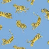 'Tigers' Wallpaper By Tea Collection - Denim -Wallpaper Store Tigers Denim design