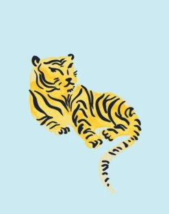 'Tigers' Wallpaper By Tea Collection - Sky -Wallpaper Store Tigers Sky detail