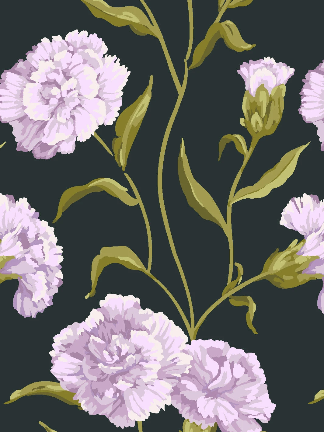 'Townhouse' Mural Wallpaper By Sarah Jessica Parker - Heliotrope On Charcoal 5 'Townhouse' Mural Wallpaper By Sarah Jessica Parker - Heliotrope On Charcoal - Image 3