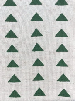 'Fabric By The Yard - Triangles - Green On California Cotton -Wallpaper Store Triangles Green on CA Cotton Design