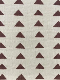 'Fabric By The Yard - Triangles - Rust On California Cotton -Wallpaper Store Triangles Rust on CA Cotton Design